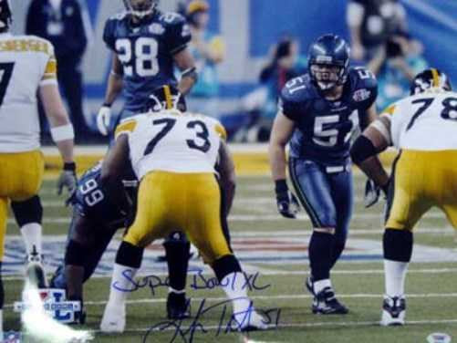 Lofa Tatupu Autographed 16x20 Photo Seattle Seahawks "Super Bowl XL" PSA/DNA Stock