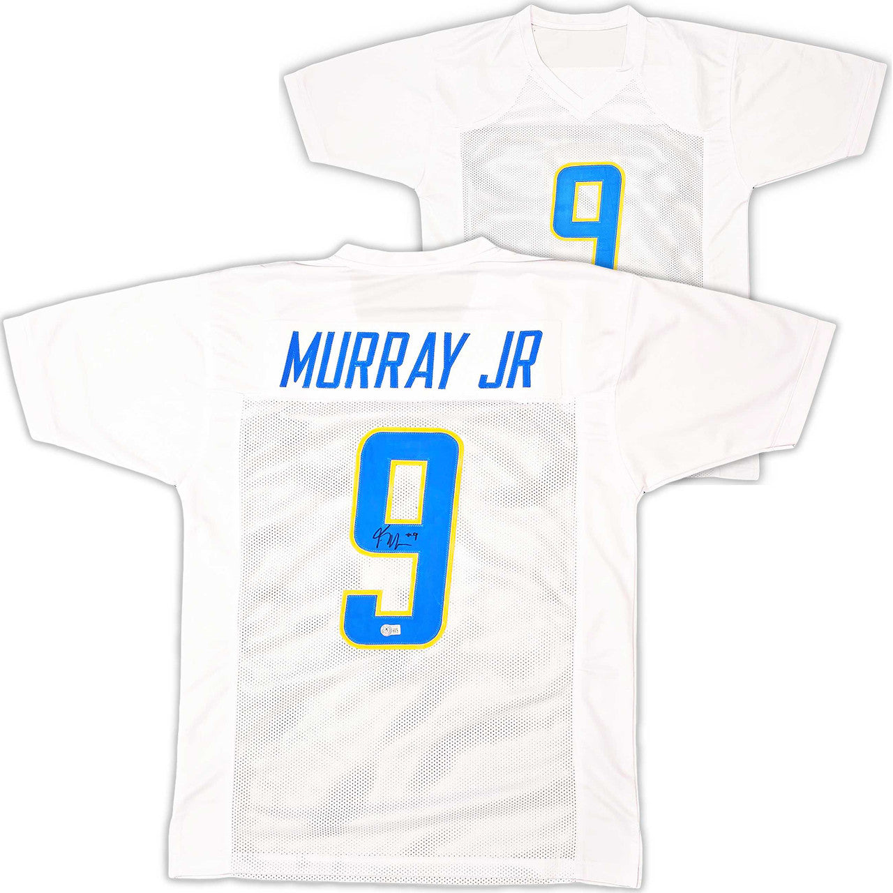 Kenneth Murray Jr. Autographed Los Angeles Chargers White Custom Jersey – Beckett BAS Witness
