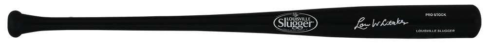 Lou Whitaker Signed Louisville Slugger Pro Stock Black Baseball Bat - Schwartz Authenticated
