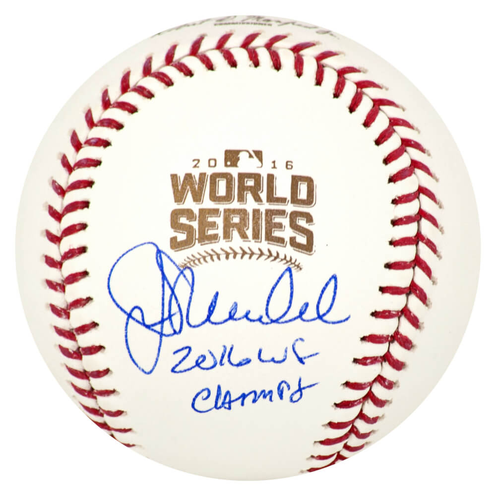 Joe Maddon Signed Rawlings 2016 World Series Baseball w/2016 WS Champs