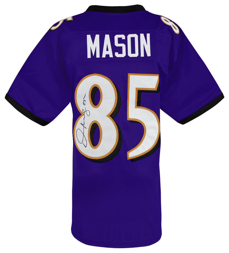 Baltimore Ravens Derrick Mason Signed Purple Custom Football Jersey