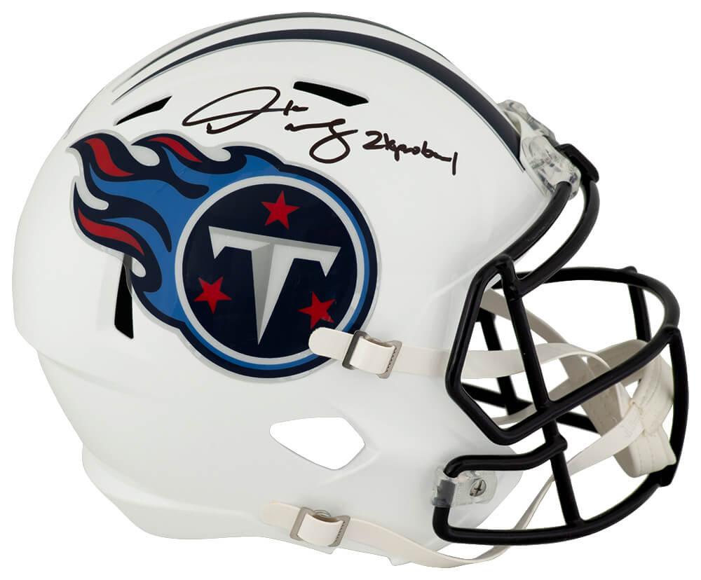 Derrick Mason Signed Tennessee Titans Riddell Full Size Speed Replica Helmet w/2x Pro Bowl