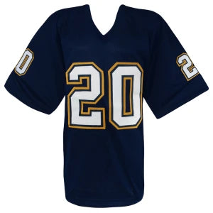 Natrone Means Autographed San Diego Chargers Custom Navy Football Jersey - Beckett BAS Certified