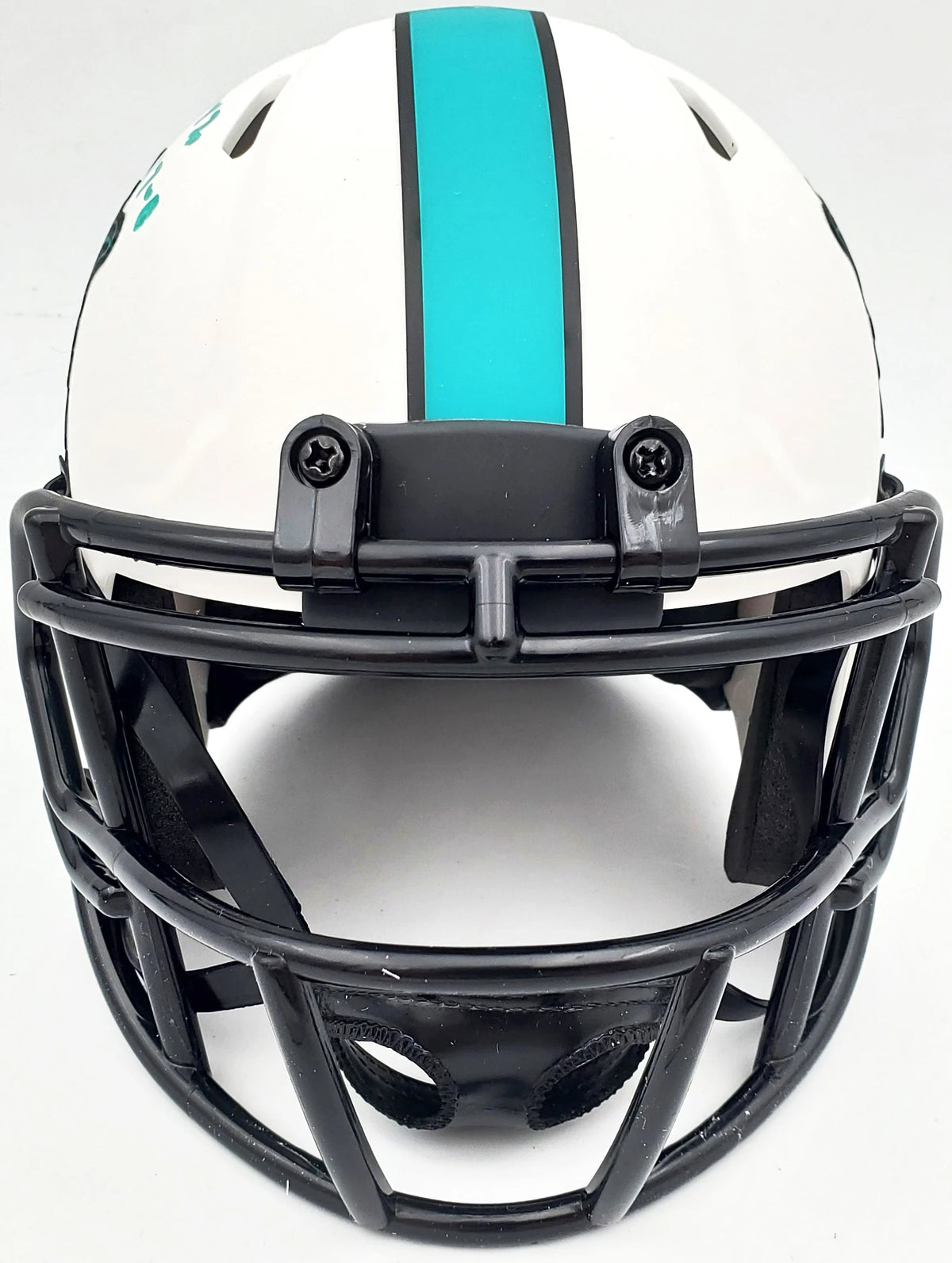 Mercury Morris Autographed Miami Dolphins Lunar Eclipse White Speed Mini Helmet with "1972 17-0" Inscription - Beckett BAS Certified