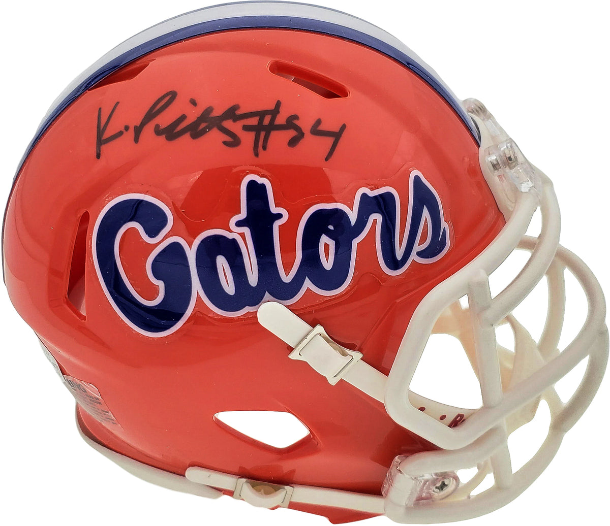 Kyle Pitts Autographed Florida Gators Orange Riddell Speed Mini Helmet - Beckett BAS Witnessed Certified