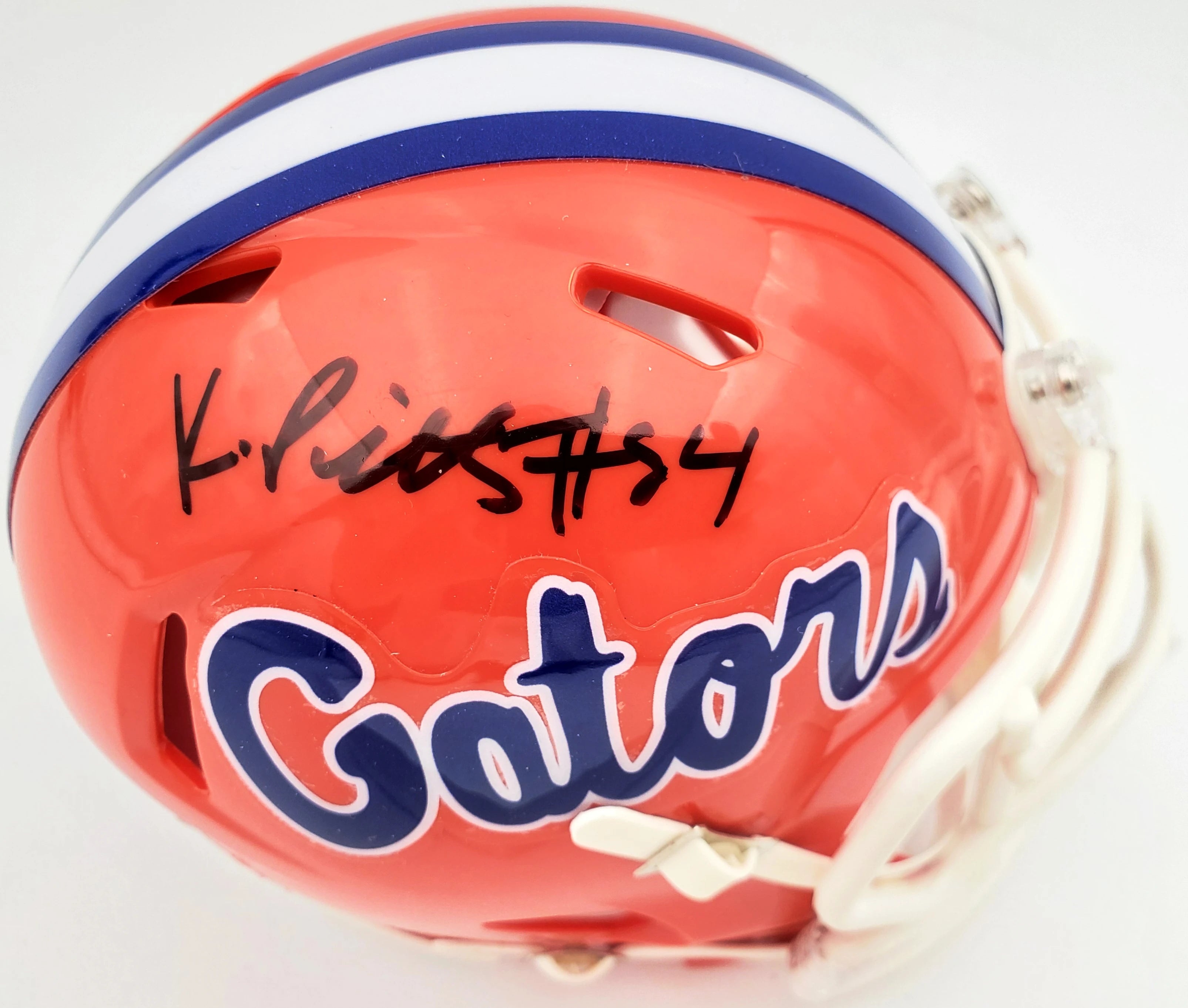 Kyle Pitts Autographed Florida Gators Orange Riddell Speed Mini Helmet - Beckett BAS Witnessed Certified