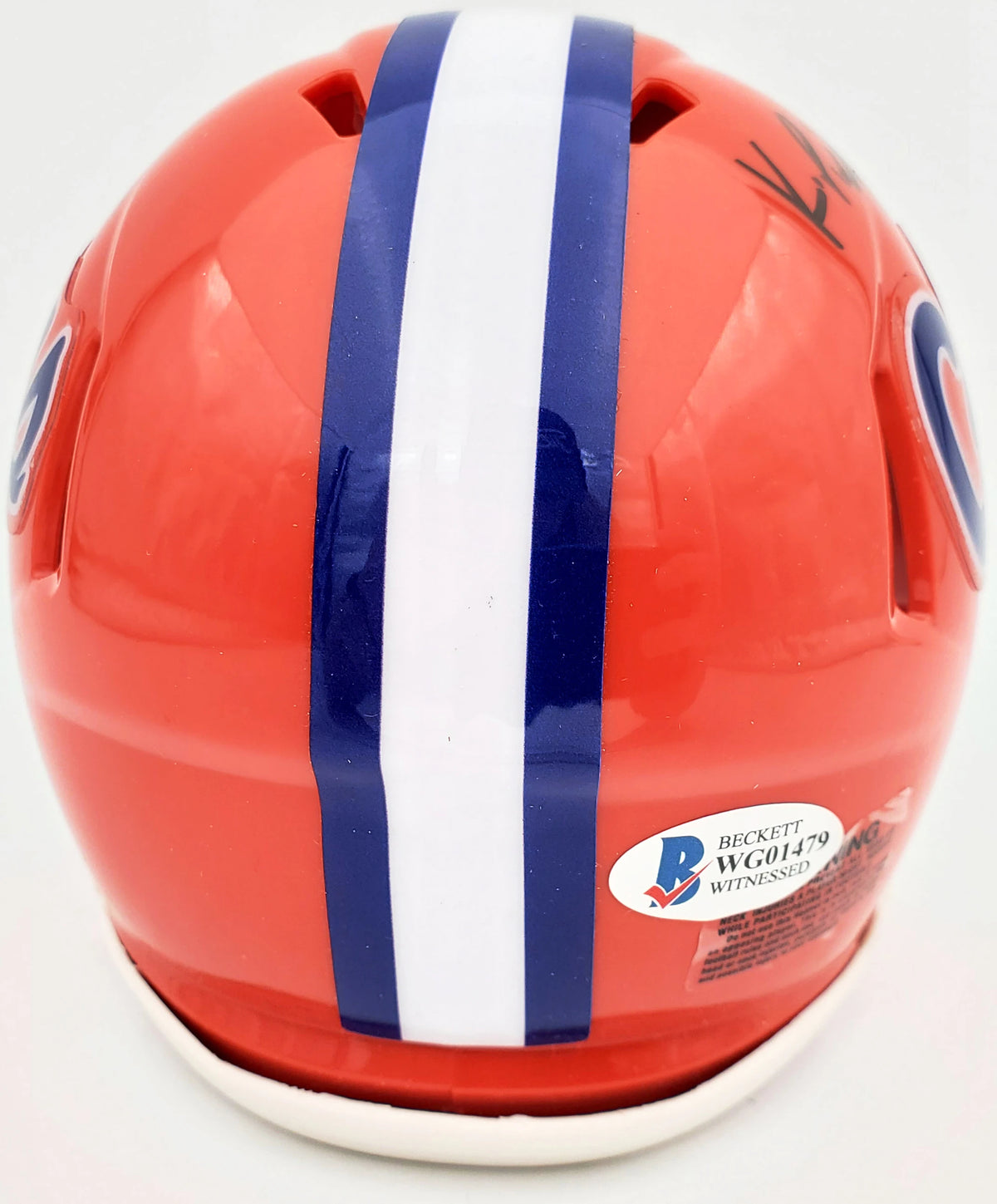 Kyle Pitts Autographed Florida Gators Orange Riddell Speed Mini Helmet - Beckett BAS Witnessed Certified