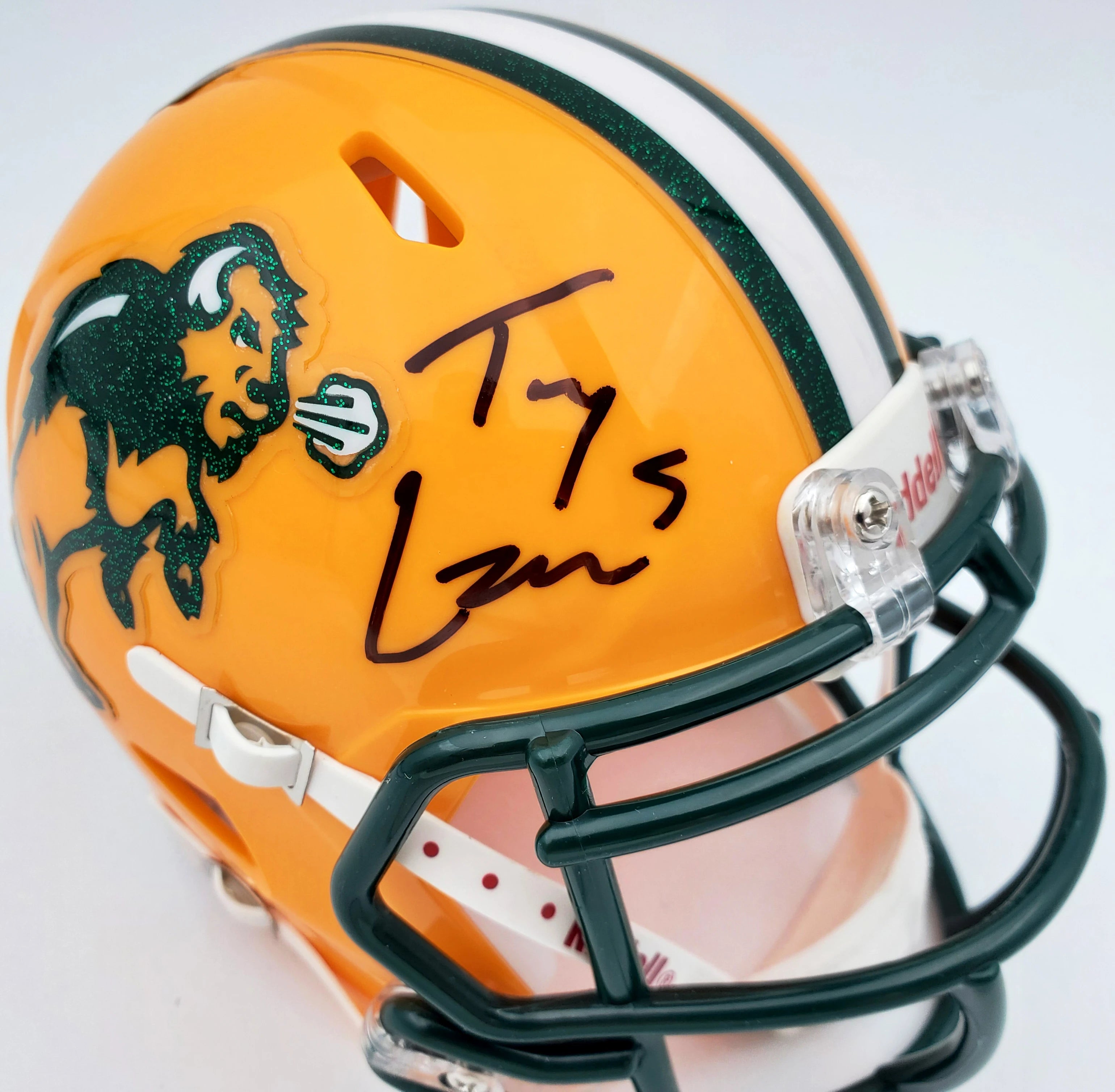 Trey Lance Autographed North Dakota State Bison Speed Mini Helmet – Beckett BAS