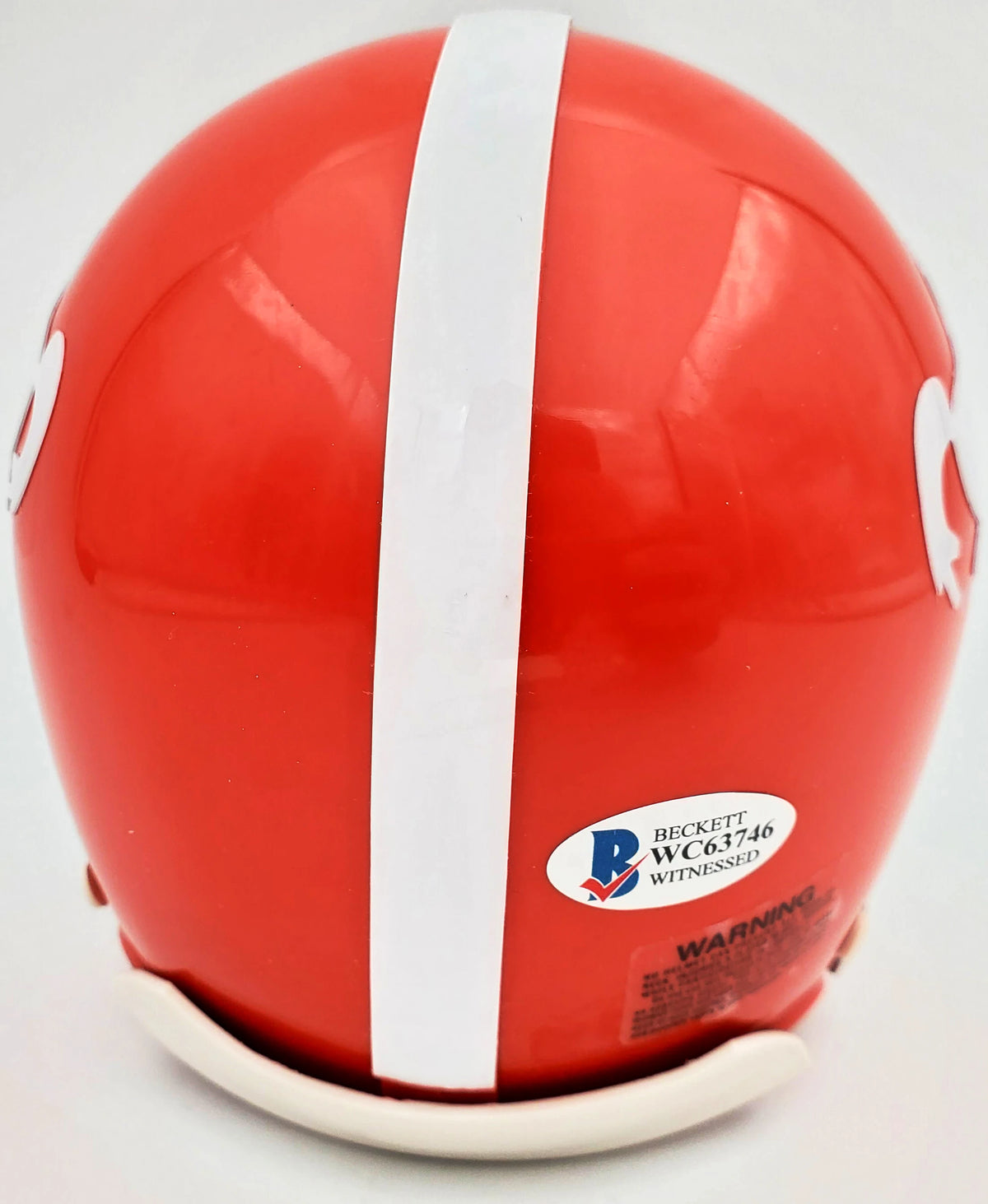 Steve Atwater Autographed Denver Broncos Throwback Orange Mini Helmet - Beckett BAS Certified