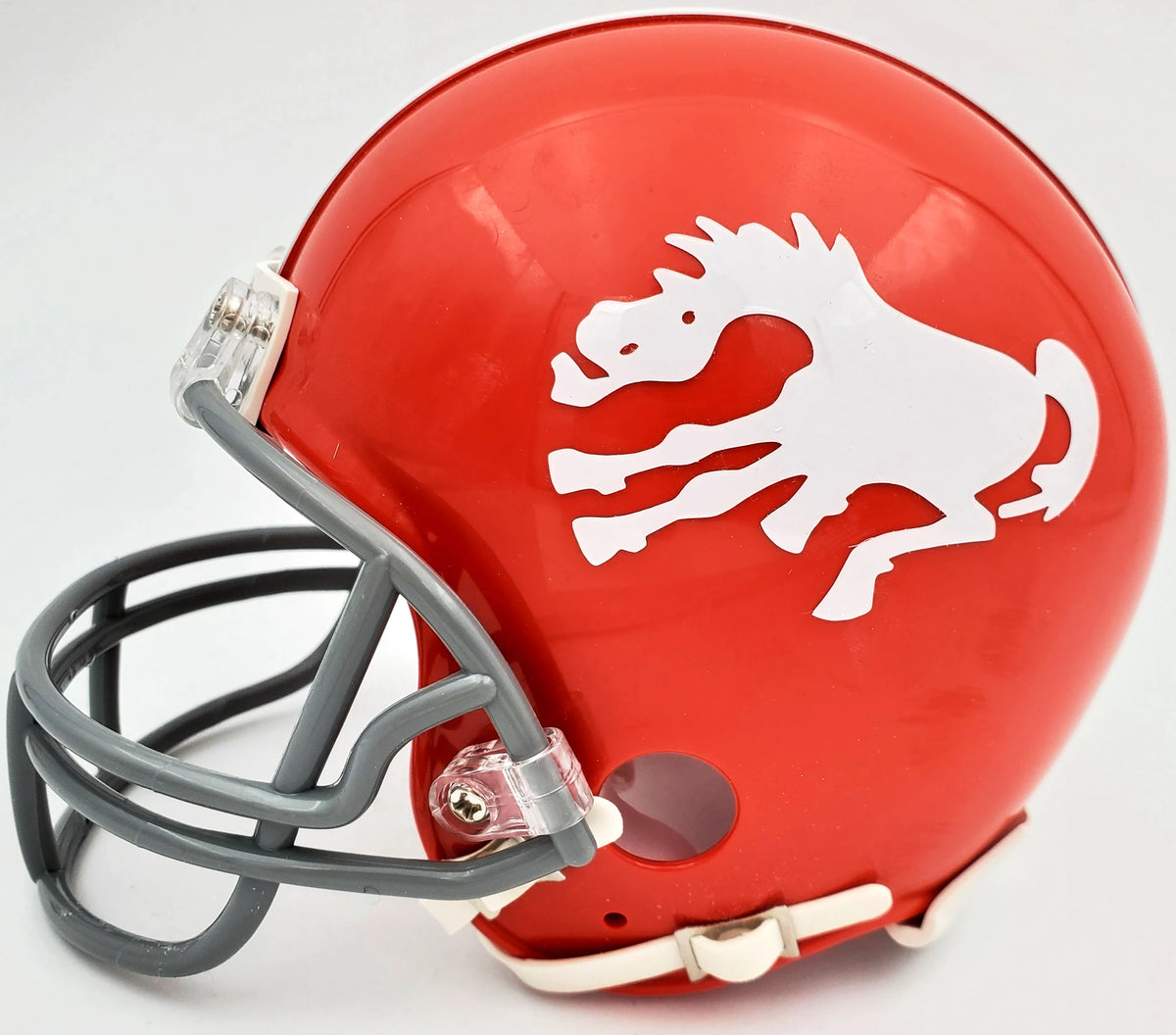 Steve Atwater Autographed Denver Broncos Throwback Orange Mini Helmet - Beckett BAS Certified