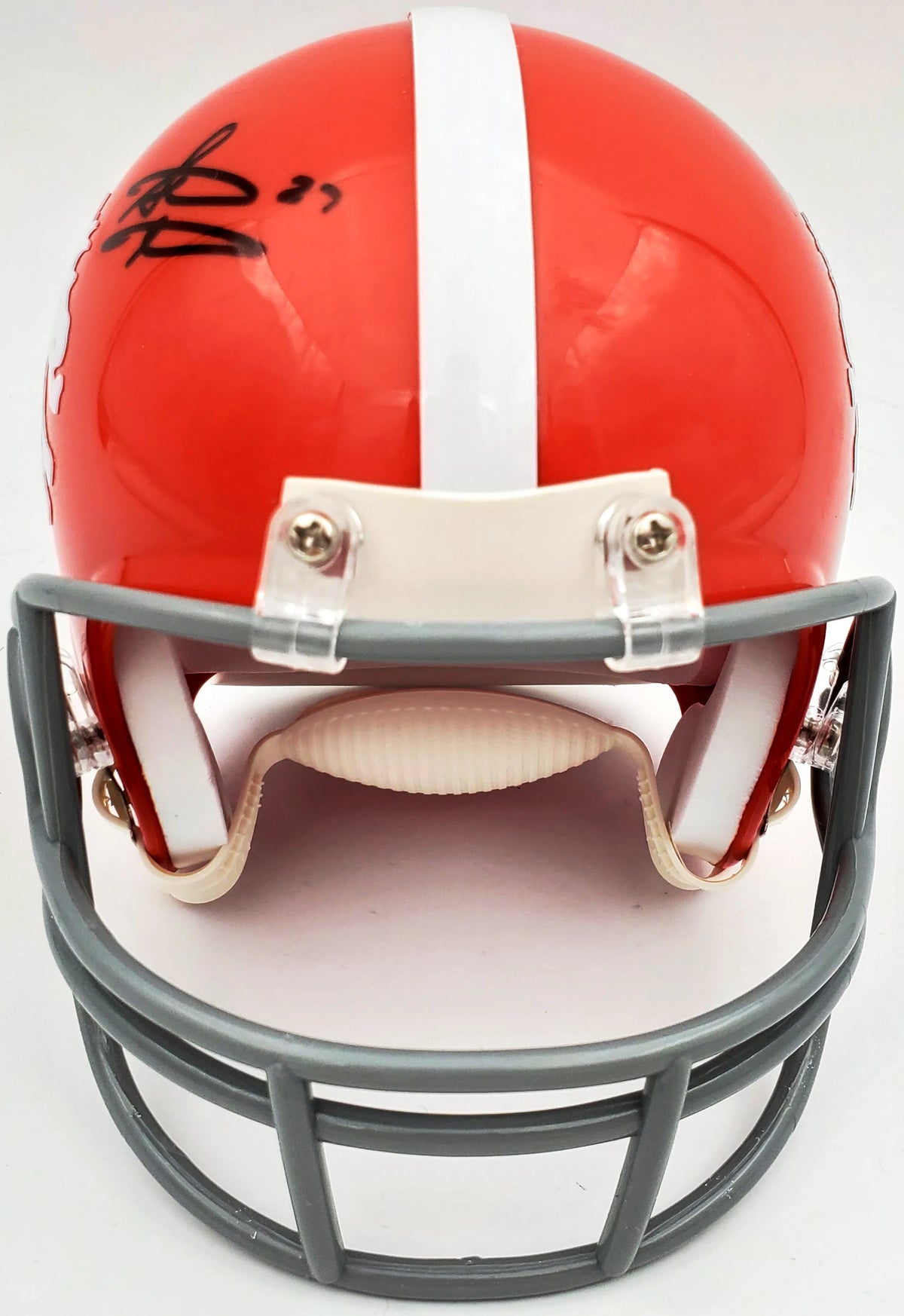 Steve Atwater Autographed Denver Broncos Throwback Orange Mini Helmet - Beckett BAS Certified