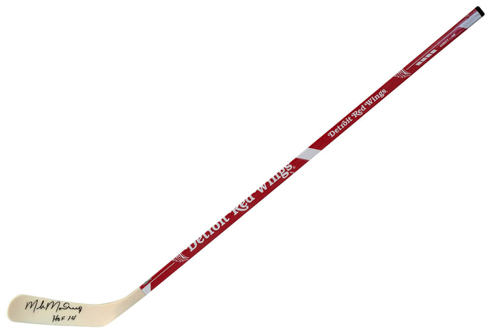Mike Modano Signed Detroit Red Wings Logo 48 Inch Full Size Hockey Stick w/HOF'14