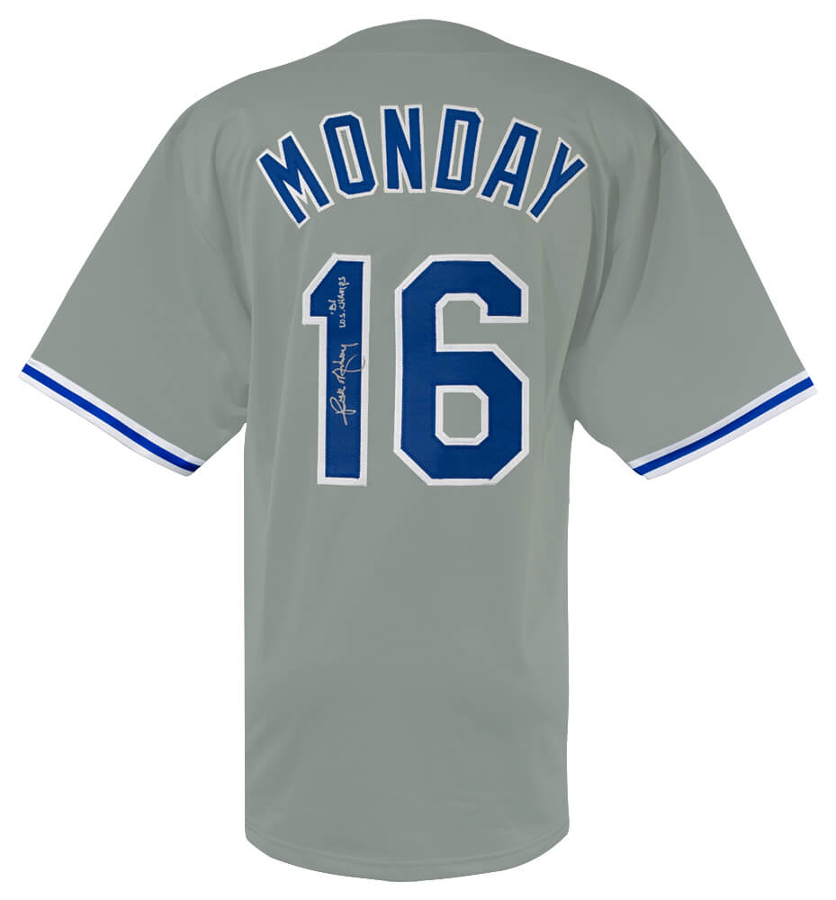 Chiacgo Cubs Rick Monday Signed Grey Custom Baseball Jersey w/81 WS Champs