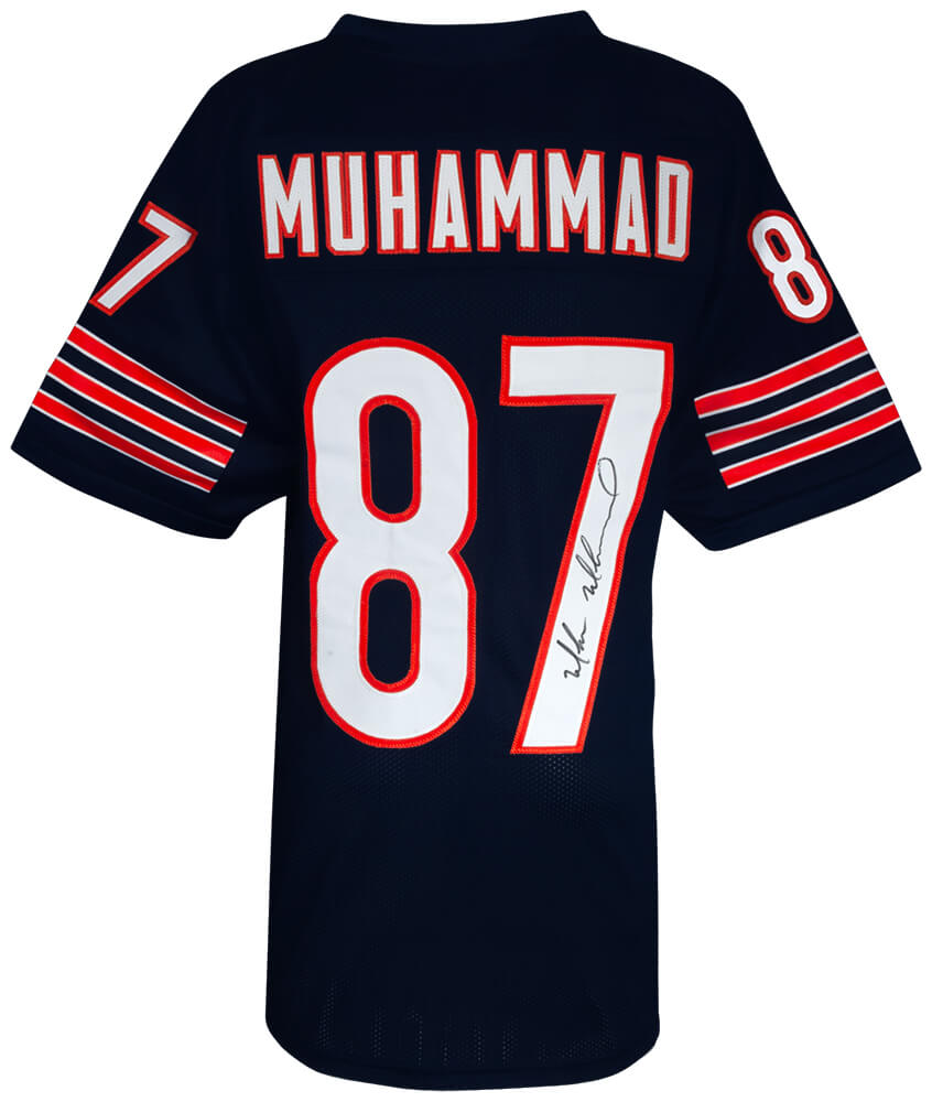 Chicago Bears Muhsin Muhammad Signed Navy Custom Football Jersey