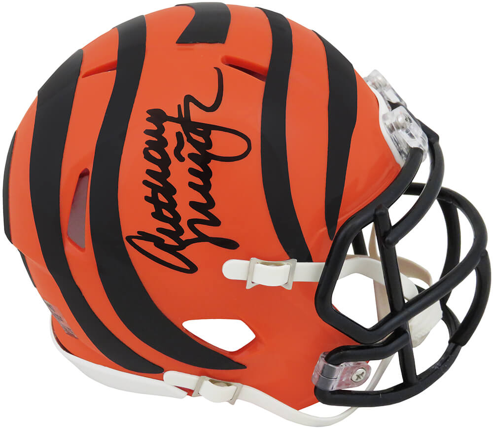 Anthony Munoz Signed Cincinnati Bengals Riddell Speed Mini Helmet