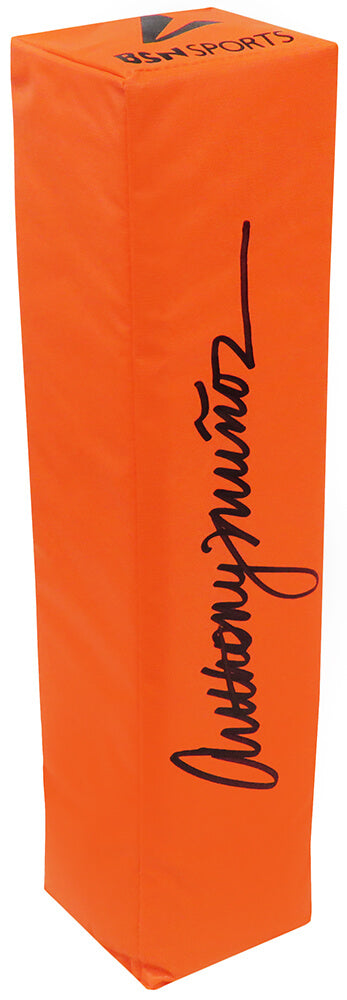 Anthony Munoz Signed Orange Endzone Football Pylon