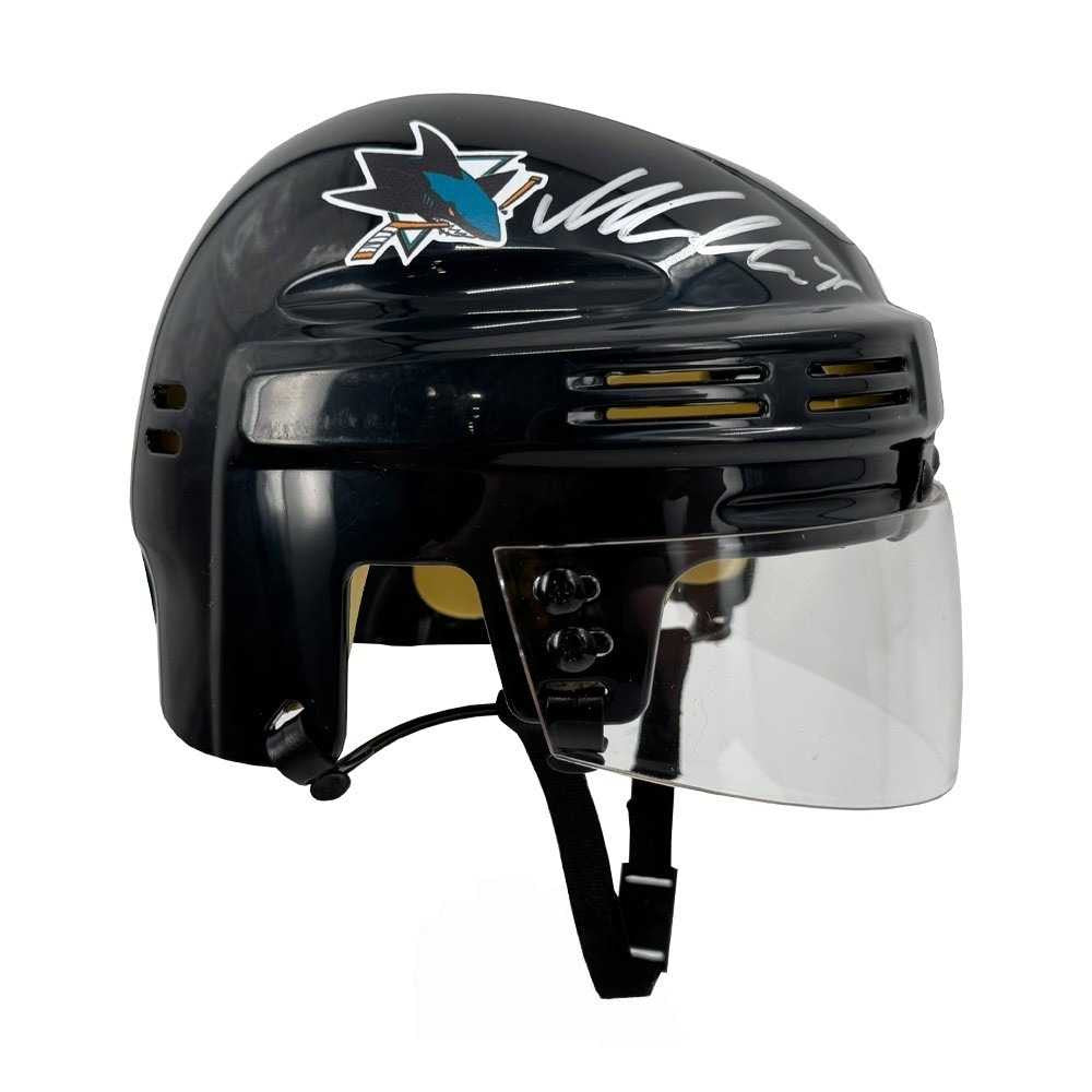 Macklin Celebrini Autographed San Jose Sharks Mini Hockey Helmet - Fanatics