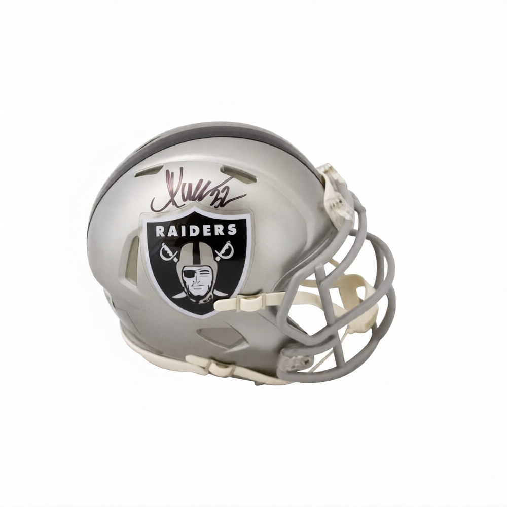Oakland Raiders Marcus Allen Autographed Riddell Speed Flash Football Mini Helmet - Beckett BAS COA