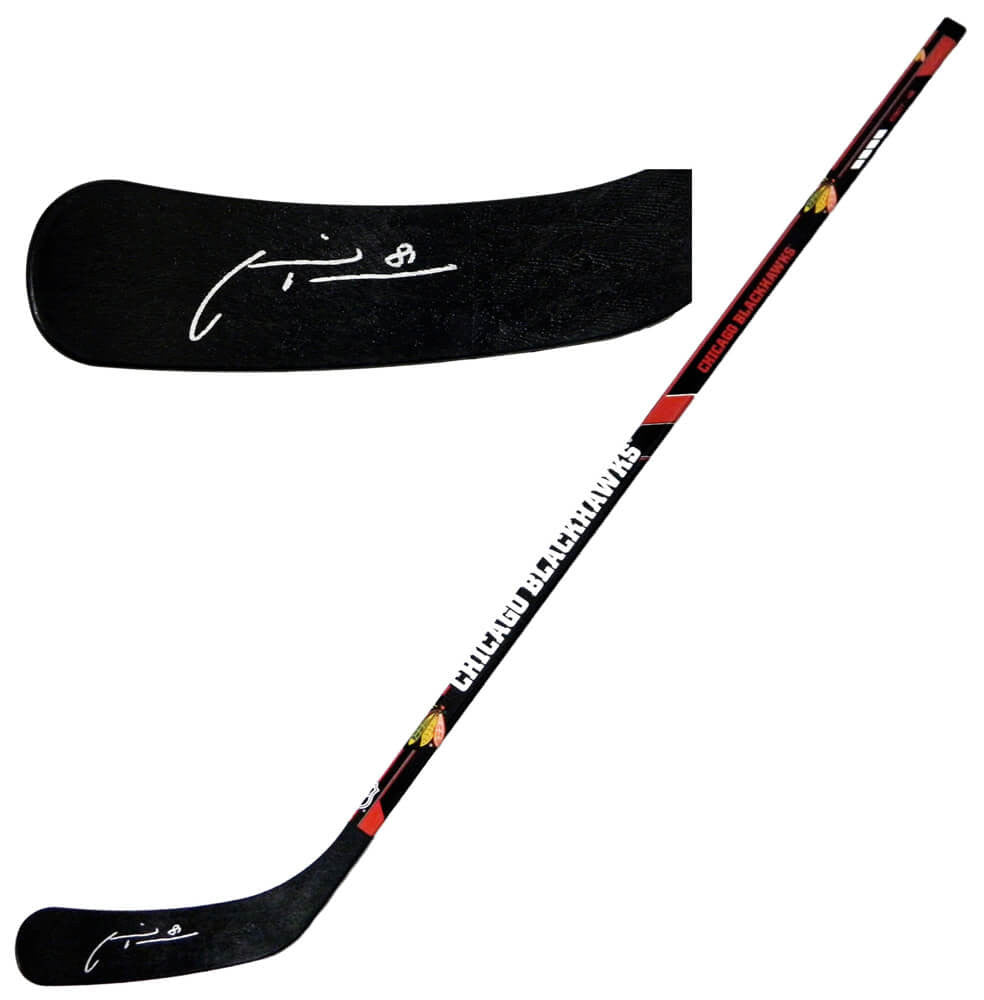 Marian Hossa Signed Chicago Blackhawks Logo 48 Inch Full Size Hockey Stick - Schwartz Authenticated