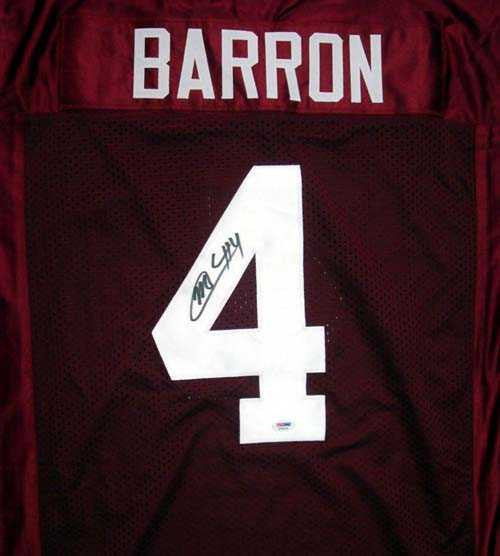 Mark Barron Autographed Alabama Crimson Tide Red Jersey PSA/DNA RookieGraph