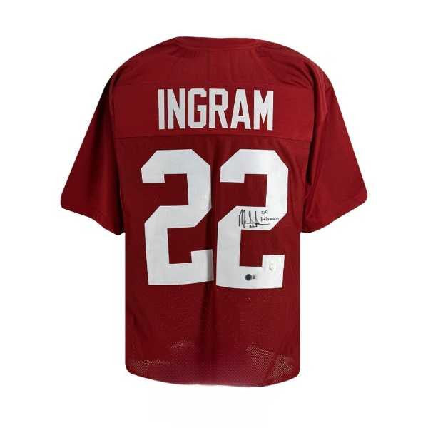 Mark Ingram 09 Heisman Autographed Alabama Crimson Tide Maroon Football Jersey - BAS