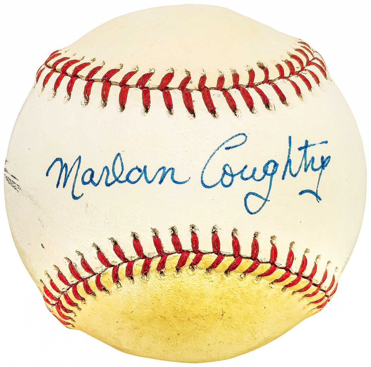 Marlan Coughtry Autographed Official Wilson PCL Baseball Boston Red Sox Beckett BAS QR #BH039049