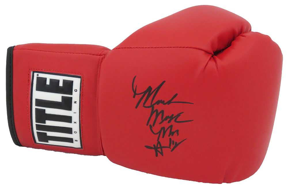 Marlon Starling Signed Title Red Boxing Glove w/Magic Man - Schwartz Authenticated