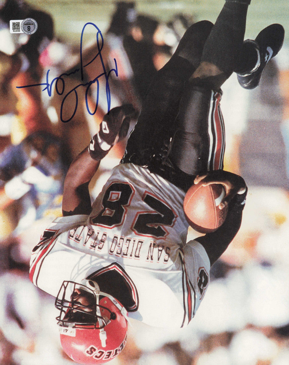 Marshall Faulk Autographed 11x14 Photo San Diego St. Beckett BAS QR #SB30739