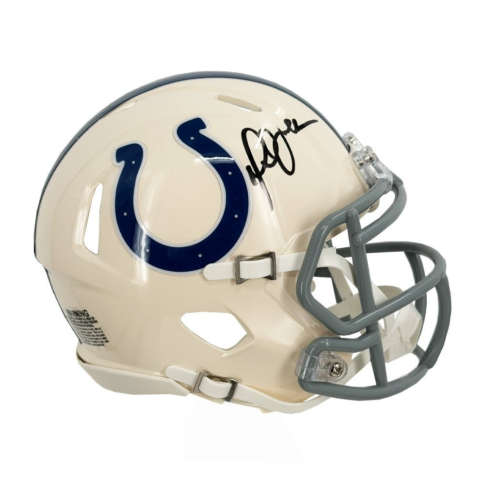 Marshall Faulk Signed Colts Retro Collection Speed Mini Helmet - JSA