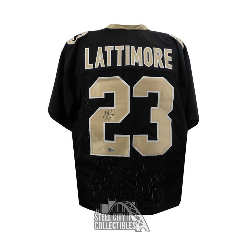 Marshon Lattimore Autographed New Orleans Custom Black Football Jersey - BAS