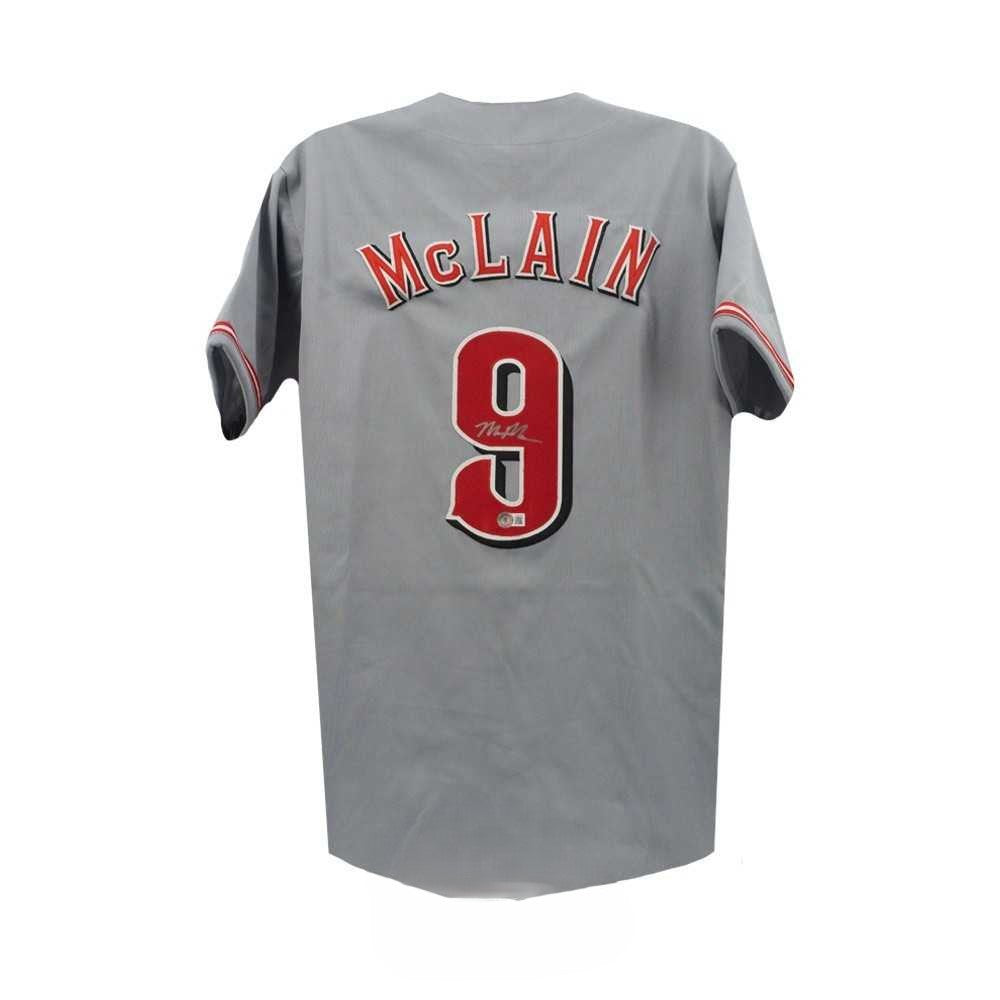 Matt McLain Autographed Cincinnati Reds Custom Gray Baseball Jersey BAS Authenticated