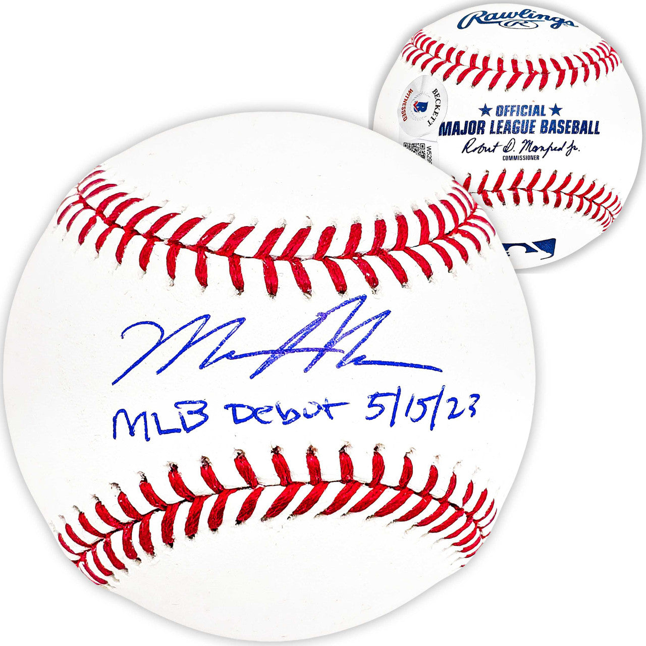 Matt McLain Signed Official MLB Baseball "MLB Debut 5/15/23" BAS Witness Authenticated