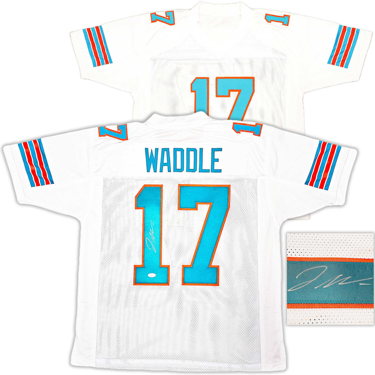 Jaylen Waddle Autographed Miami Dolphins White Jersey – JSA COA