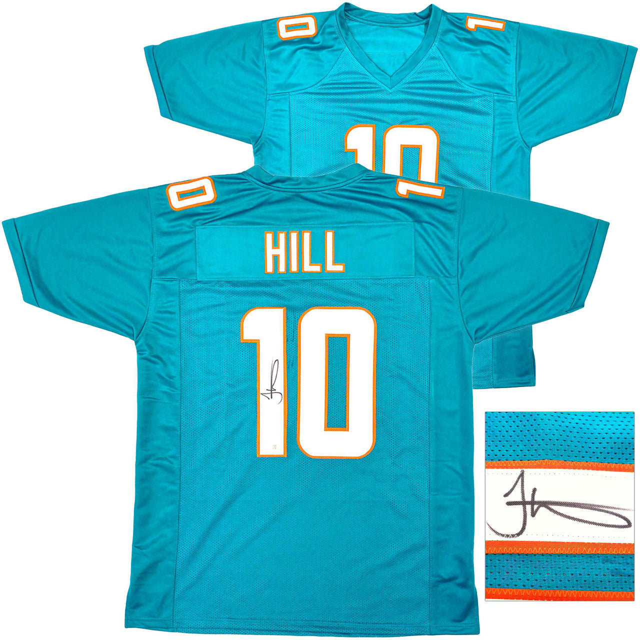 Miami Dolphins Tyreek Hill Autographed Teal Jersey Beckett BAS Witness!