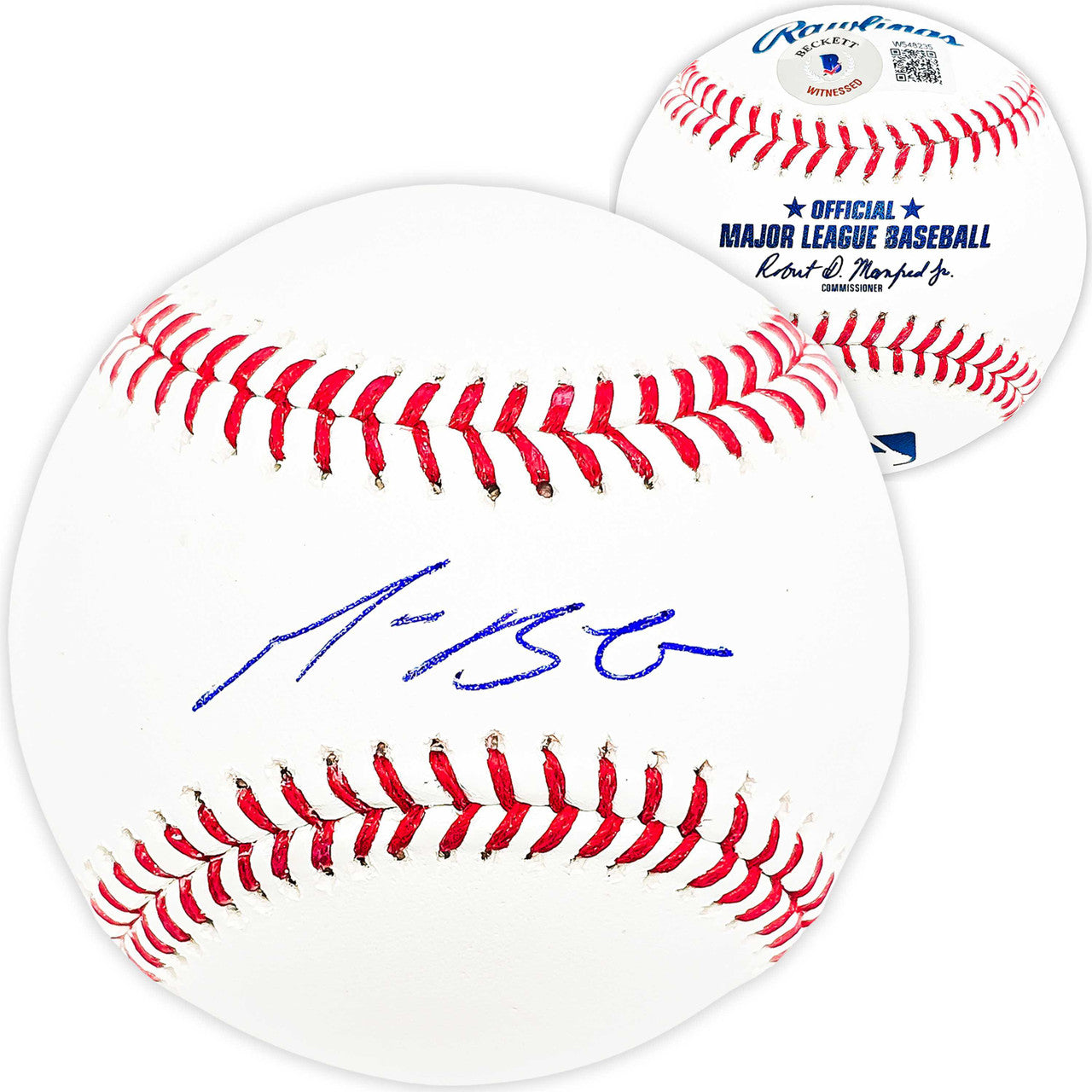 Michael Busch Autographed Baseball Los Angeles Dodgers Beckett BAS Witness