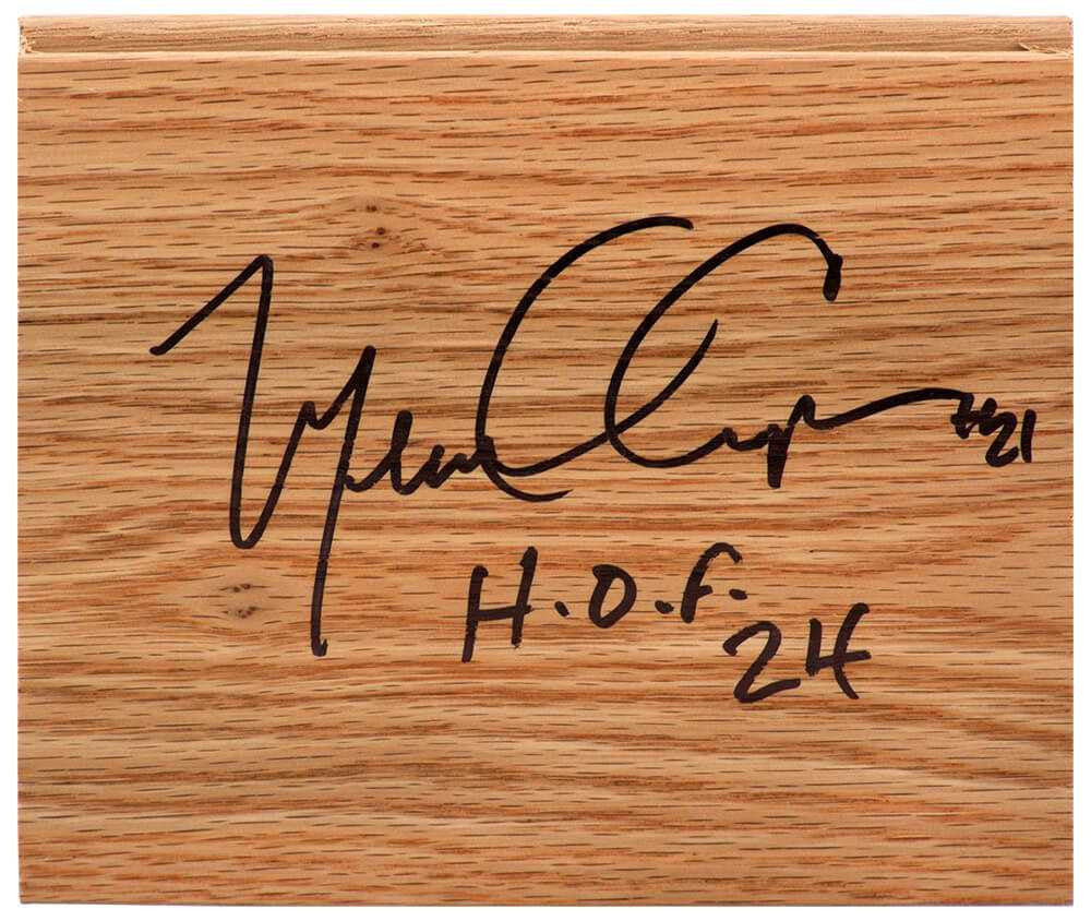 Michael Cooper Signed 5×6 Floor Piece w/HOF'24 - Schwartz Authenticated