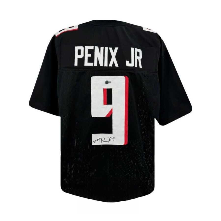 Michael Penix Jr Autographed Atlanta Falcons  Black Jersey - BAS