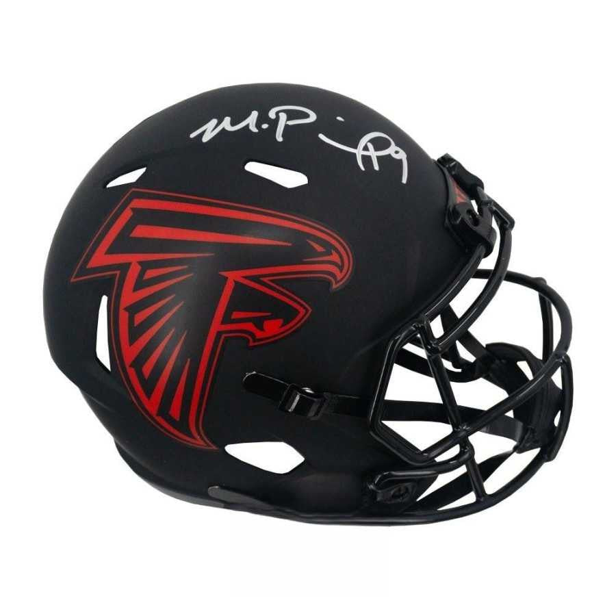 Michael Penix Jr Autographed Atlanta Falcons Eclipse Replica Full Size Helmet - BAS