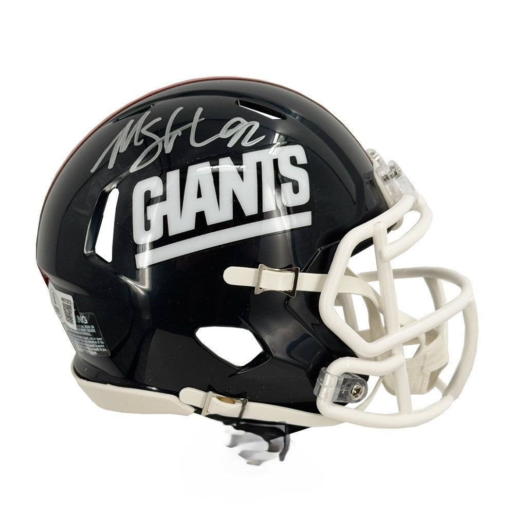 Michael Strahan Signed New York Giants Mini Football Helmet - BAS