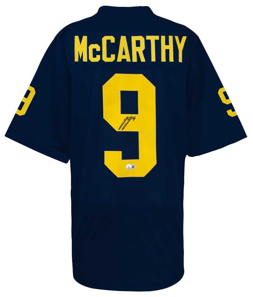 Michigan Wolverines J.J. (JJ) McCarthy Signed Navy Custom Jersey - Beckett