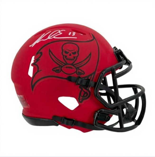 Mike Evans Autographed Tampa Bay Buccaneers RAVE Mini Football Helmet - BAS