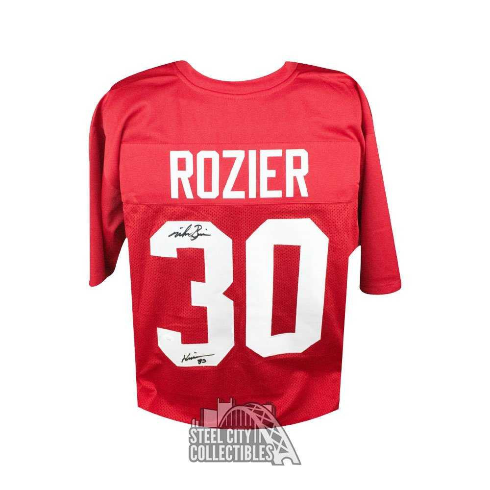 Mike Rozier Heisman 83 Autographed Nebraska Custom Football Jersey - JSA COA