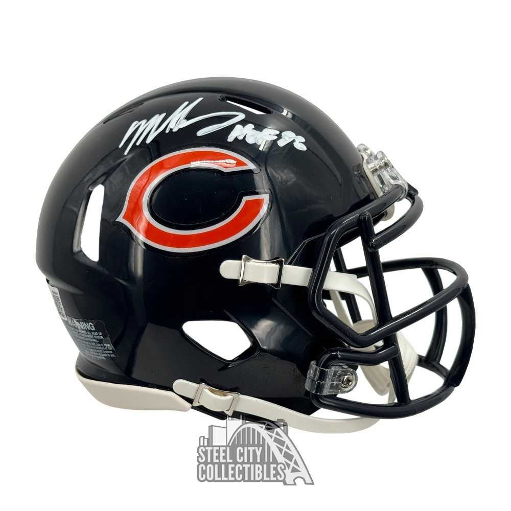 Mike Singletary HOF 98 Autographed Chicago Speed Mini Football Helmet - BAS