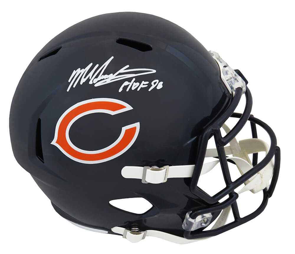Mike Singletary Signed Chicago Bears Riddell Full Size Speed Replica Helmet w/HOF'98 - Schwartz Authenticated