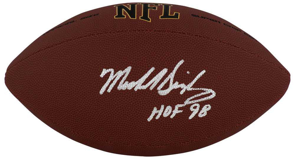 Mike Singletary Signed Wilson Super Grip NFL Football w/HOF'98 - Schwartz Authenticated