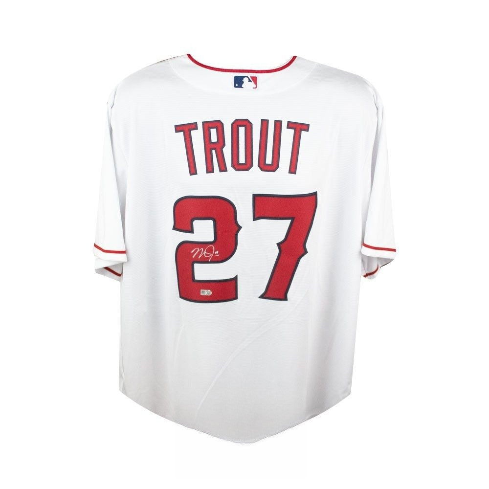 Mike Trout Autographed Los Angeles Angels White Nike Authentic Baseball Jersey - MLB Hologram
