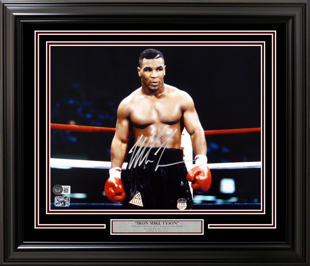 Mike Tyson Autographed Framed 11x14 Photo Beckett BAS QR