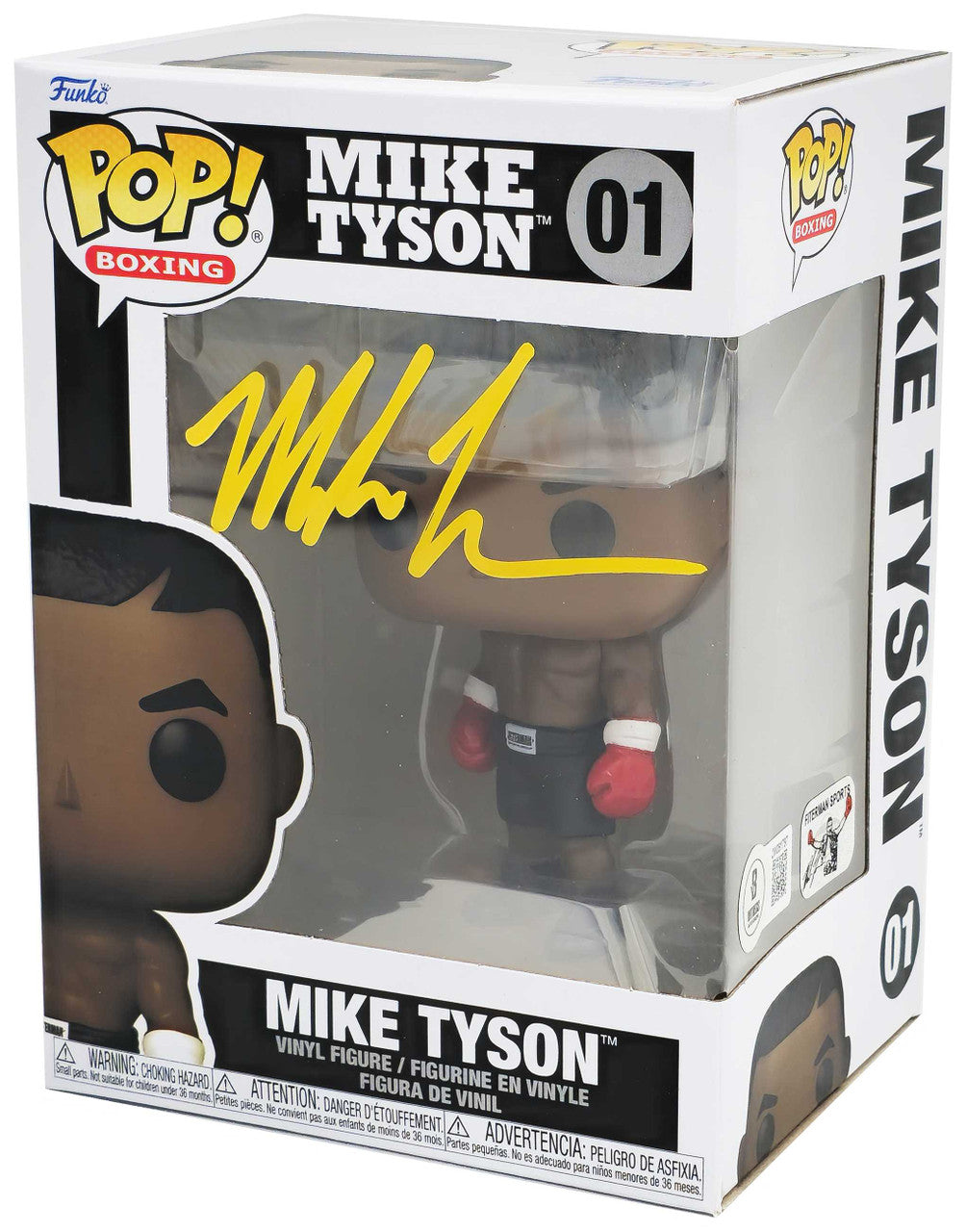 Mike Tyson Autographed Funko Pop Vinyl Figurine #01 Beckett BAS Witness Stock #237082