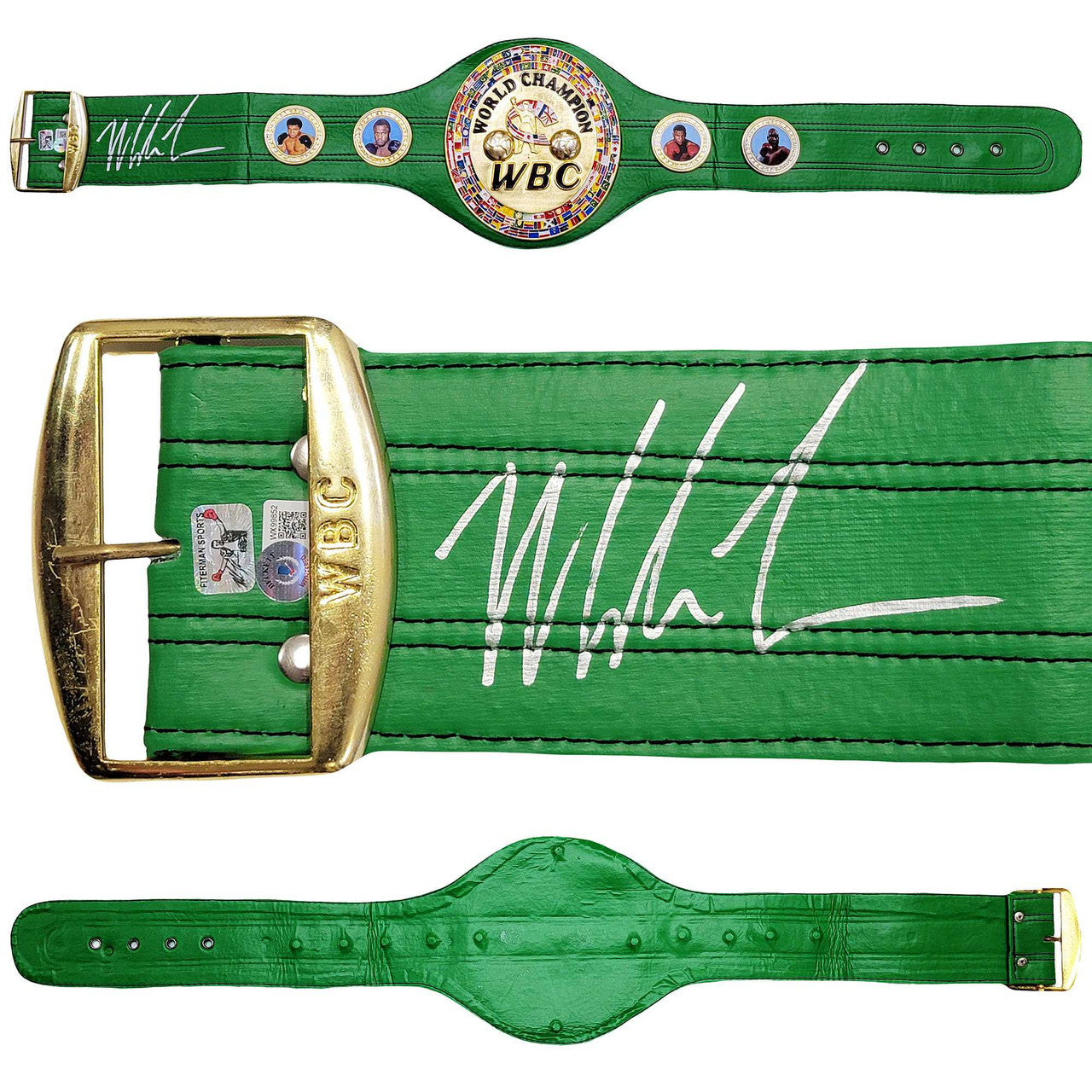 Mike Tyson Signed Green WBC World Championship Belt – BAS Witness