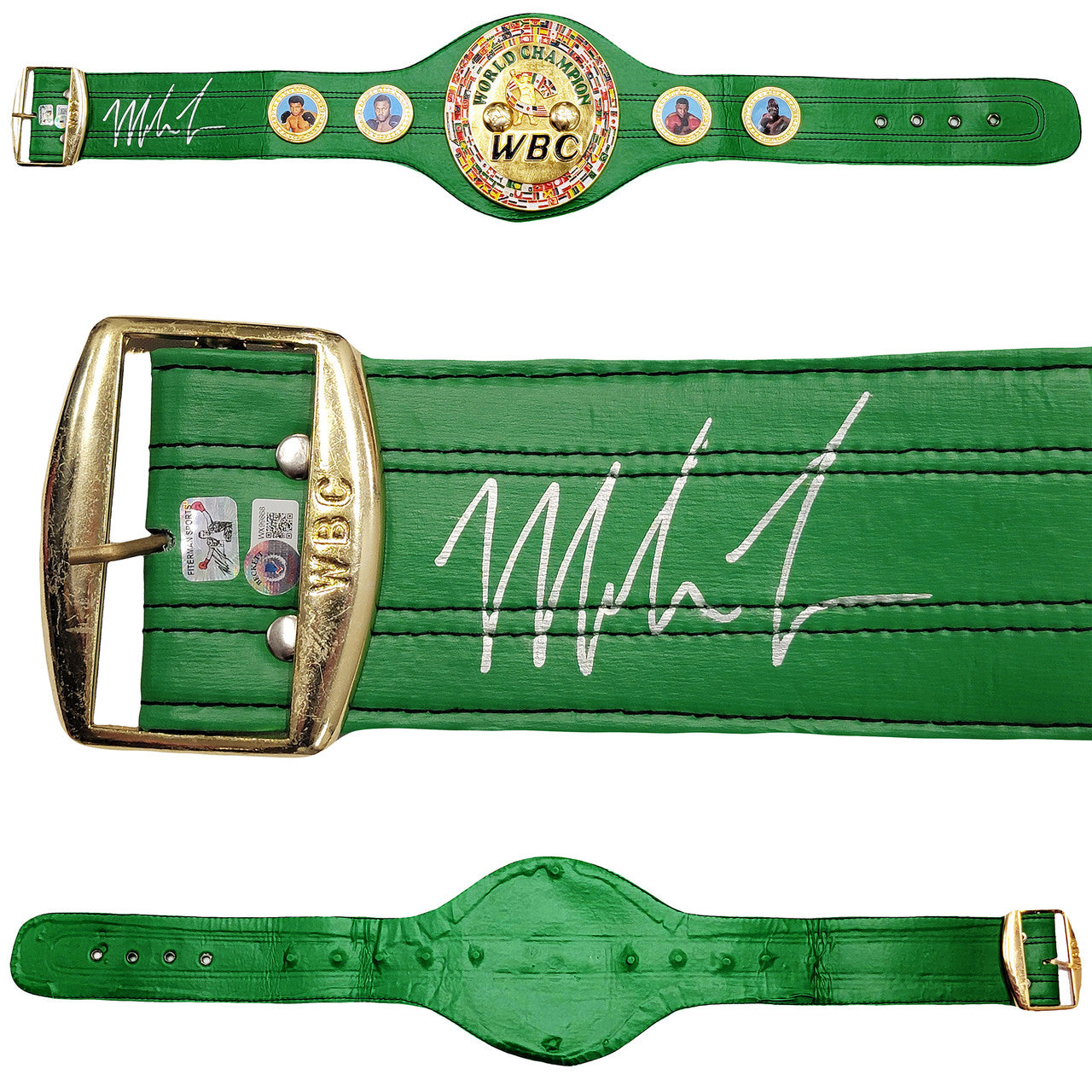 Mike Tyson Autographed Green WBC World Championship Belt Beckett BAS Witness